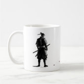 Japanese Samurai × Sakura Ink Art Kaffeetasse (Links)