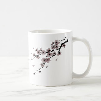Japanese Samurai × Sakura Ink Art Kaffeetasse