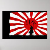JAPANESE Samurai Warrior Flag Art Poster (Vorne)
