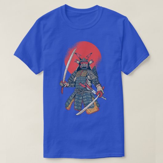 Japanese Samurai Warrior Illustration Sunset (2) T-Shirt (Design vorne)
