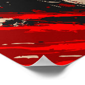 Japanese Samurai Warrior Ink Wash Poster (Ecke)