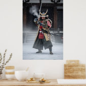 Japanese Samurai Warrior Poster (Küche)