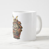 Japanese Samurai Warrior Red Armor Cartoon Art Jumbo-Tasse (Vorderseite Rechts)