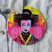 Japanese samurai woman button (Beispiel)