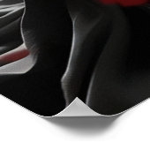 Japanese samurai woman with tattoo under full moon poster (Ecke)