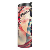 JAPANESE SCHAUTY GEISHA FRAU CHERRY BLOSSOMS THERMOSBECHER (Nach links gedreht)
