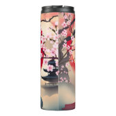JAPANESE SCHAUTY GEISHA FRAU CHERRY BLOSSOMS THERMOSBECHER (Rückseite)