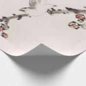 JAPANESE SPARROW CHERRY BLOSSOM Wrapping Paper Geschenkpapier (Ecke)