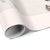 JAPANESE SPARROW CHERRY BLOSSOM Wrapping Paper Geschenkpapier (Rolleneckpunkt)