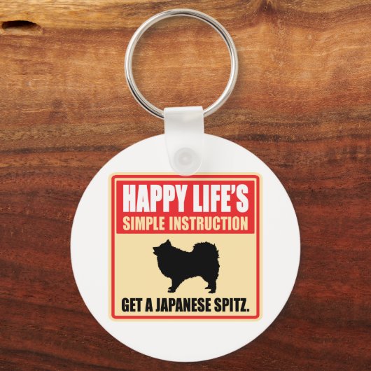 Japanese Spitz Schlüsselanhänger (Vorderseite)