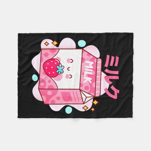 Japanese Strawberry Milk - Nk Strawberry Milk Shak Fleecedecke (Vorderseite (Horizontal))