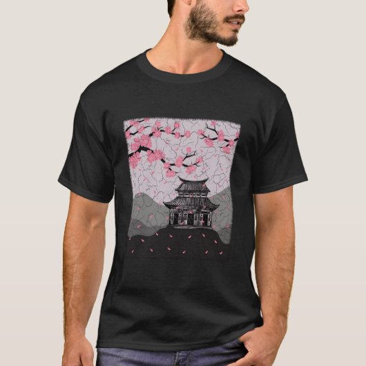 Japanese Style Cherry Blossom T-Shirt (Vorderseite)