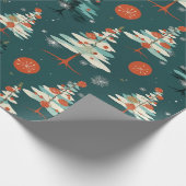 Japanese style Christmas tree and sloppy stroke Geschenkpapier (Ecke)