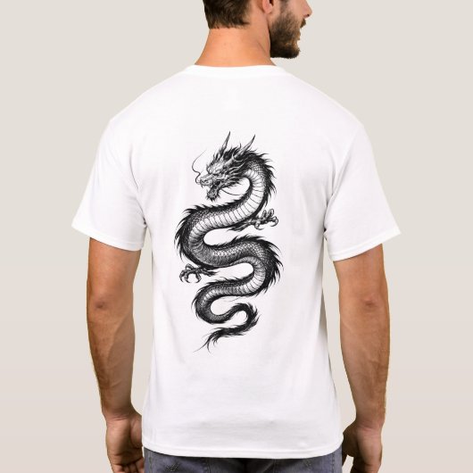 Japanese Style Dragon Illustration Tee (Rückseite)