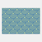 Japanese Style Fish Scales Pattern Geschenkpapier Set (Vorderseite 2)