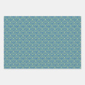 Japanese Style Fish Scales Pattern Geschenkpapier Set (Vorderseite)