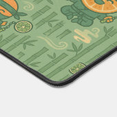 Japanese Style Orange Ninja Repeating Schreibtischunterlage (Ecke)