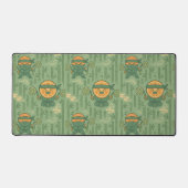 Japanese Style Orange Ninja Repeating Schreibtischunterlage (Vorderseite)