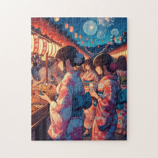 Japanese Summer Festival – Fireworks Puzzle (Vertikal)