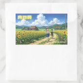 Japanese Summer Sunflower Sticker (Tasche)