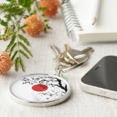 Japanese Sun & Nature Brush Art Schlüsselanhänger (Seite)