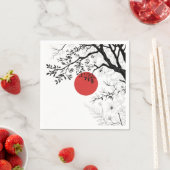 Japanese Sun & Nature Brush Art Serviette (Beispiel)