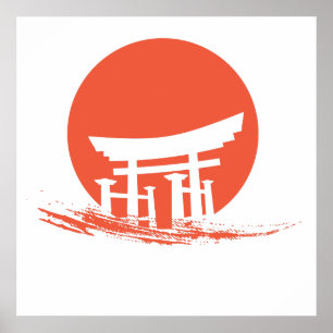 Japanese Sun Shrine Poster