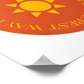 Japanese Sunset Beach Art Print Retro Coastal Poster (Ecke)