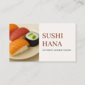 Japanese Sushi Restaurant Catering Service Photo Visitenkarte (Vorderseite)