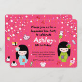 Japanese Tea Party Invitation Einladung (Vorne/Hinten)