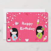 Japanese Tea Party Invitation Einladung (Rückseite)