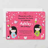 Japanese Tea Party Invitation Einladung (Vorderseite)