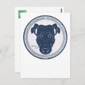 Japanese terrier paper-cutting /日本テリア・切り絵 トートバッグ postkarte (Vorne/Hinten)