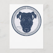 Japanese terrier paper-cutting /日本テリア・切り絵 トートバッグ postkarte (Vorderseite)