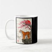 Japanese Tiger Cherry Blossoms Sakura Art Women Me Kaffeetasse (Links)