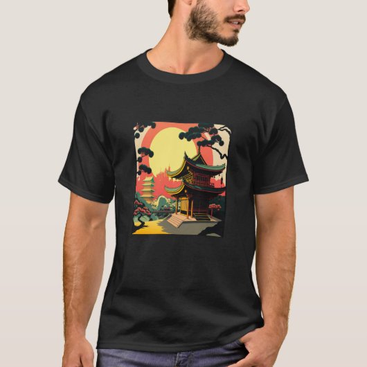 Japanese Tokyo Asian inspired retro 60u2019s style T-Shirt (Vorderseite)