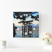 Japanese Torri Quadratische Wanduhr (Zuhause)