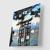 Japanese Torri Quadratische Wanduhr (Winkel)