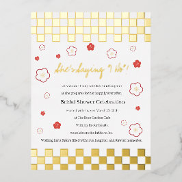 Japanese Touch Bridal Folie Einladungspostkarte