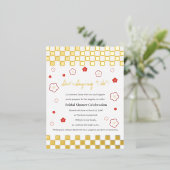 Japanese Touch Bridal Folie Einladungspostkarte (Stehend vorne)