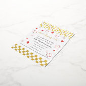 Japanese Touch Bridal Folie Einladungspostkarte (Gedreht)