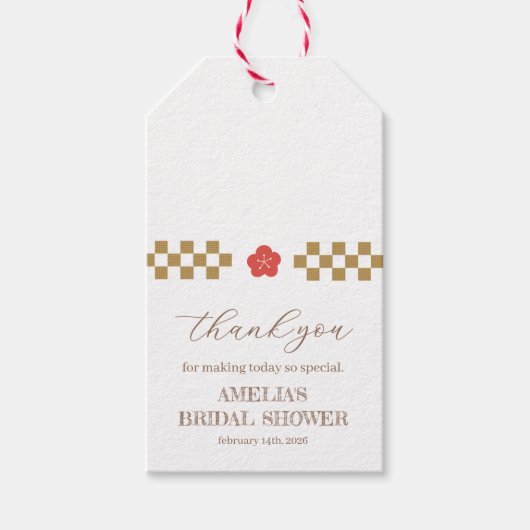 Japanese Touch Bridal Geschenkanhänger (Vorderseite)