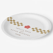 Japanese Touch Bridal Pappteller (Schrägansicht)