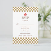 Japanese Touch Bridal RSVP Karte (Stehend Vorderseite)