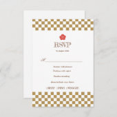 Japanese Touch Bridal RSVP Karte (Vorne/Hinten)