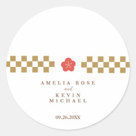 Japanese Touch Bridal Runder Aufkleber