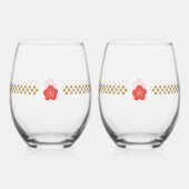 Japanese Touch Bridal Weinglas Ohne Stiel (Vorderseite)