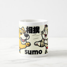 Japanese Traditional Animal Doc Cat Sumo Kaffeetasse