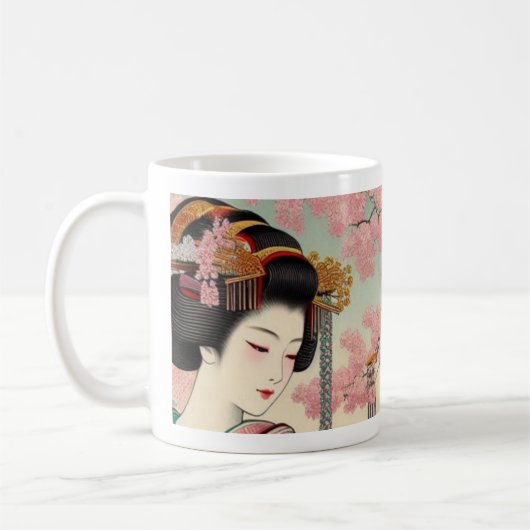 Japanese Traditional Maiko Sakura Kaffeetasse (Links)