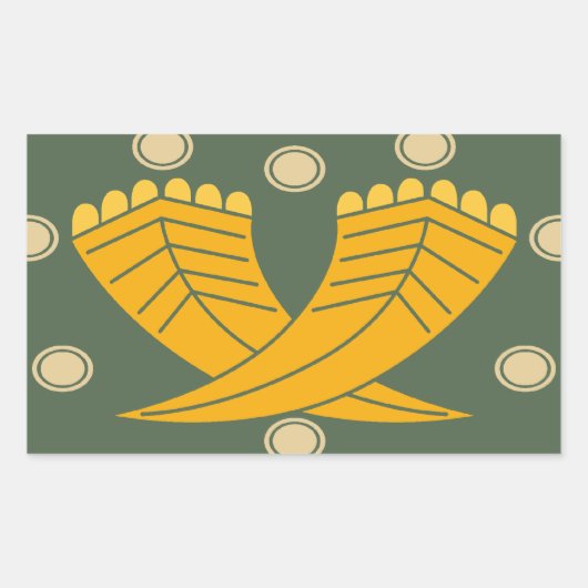 Japanese traditional pattern - CHOJI Rechteckiger Aufkleber (Vorderseite)